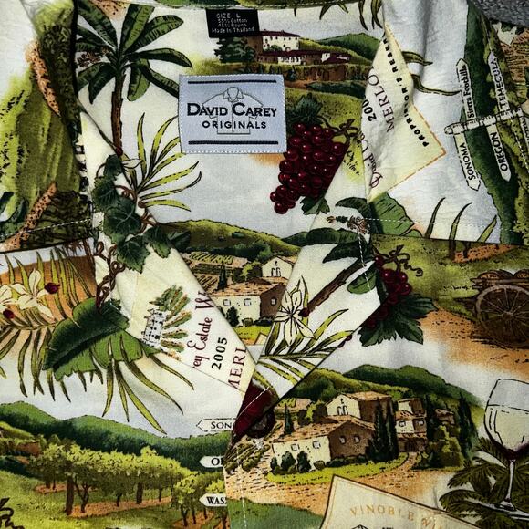 David Carey Napa Valley Winery Shirt mens Short Sleeve casual button up size lg - Picture 3 of 4